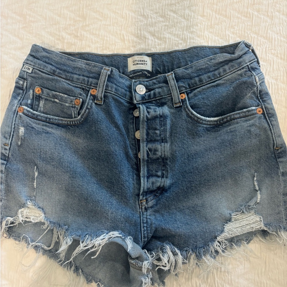 Citizens Of Humanity Distressed Denim Shorts